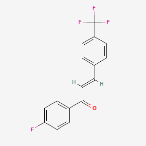 molecular formula C16H10F4O B2530276 1-(4-Fluorophenyl)-3-[4-(trifluoromethyl)phenyl]prop-2-en-1-one CAS No. 1242145-59-0
