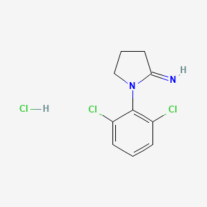 molecular formula C10H11Cl3N2 B2530290 1-(2,6-Dichlorophenyl)pyrrolidin-2-imine hydrochloride CAS No. 1092707-17-9