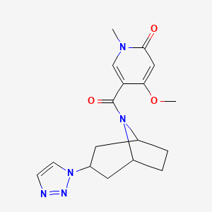 4-methoxy-1-methyl-5-[3-(1H-1,2,3-triazol-1-yl)-8-azabicyclo[3.2.1]octane-8-carbonyl]-1,2-dihydropyridin-2-one