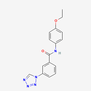 molecular formula C16H15N5O2 B2530295 N-(4-乙氧苯基)-3-(1H-四唑-1-基)苯甲酰胺 CAS No. 484039-58-9