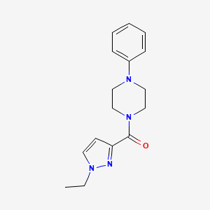 molecular formula C16H20N4O B2530297 (1-ethyl-1H-pyrazol-3-yl)(4-phenylpiperazin-1-yl)methanone CAS No. 955552-56-4