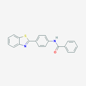 molecular formula C20H14N2OS B253030 N-[4-(1,3-benzothiazol-2-yl)phenyl]benzamide 