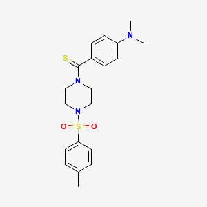 molecular formula C20H25N3O2S2 B2530329 (4-(Dimethylamino)phenyl)(4-tosylpiperazin-1-yl)methanethione CAS No. 867136-09-2