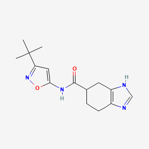 molecular formula C15H20N4O2 B2530331 N-(3-(叔丁基)异恶唑-5-基)-4,5,6,7-四氢-1H-苯并[d]咪唑-5-甲酰胺 CAS No. 2034450-56-9