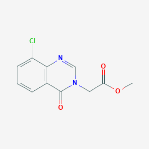 molecular formula C11H9ClN2O3 B2530335 甲基(8-氯-4-氧代喹唑啉-3(4H)-基)乙酸酯 CAS No. 2108806-20-6