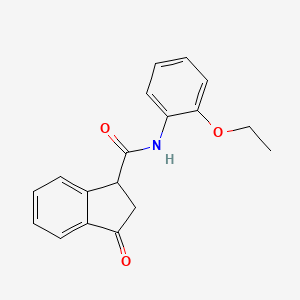 molecular formula C18H17NO3 B2530341 N-(2-ethoxyphenyl)-3-oxo-2,3-dihydro-1H-indene-1-carboxamide CAS No. 1206999-69-0