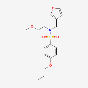 N-(furan-3-ylmethyl)-N-(2-methoxyethyl)-4-propoxybenzenesulfonamide