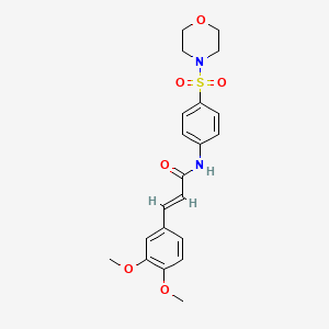 molecular formula C21H24N2O6S B2530379 (E)-3-(3,4-二甲氧基苯基)-N-(4-(吗啉磺酰基)苯基)丙烯酰胺 CAS No. 406927-98-8