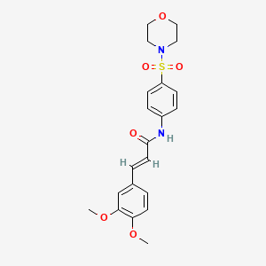 molecular formula C21H24N2O6S B2530379 (E)-3-(3,4-ジメトキシフェニル)-N-(4-(モルホリノスルホニル)フェニル)アクリルアミド CAS No. 406927-98-8