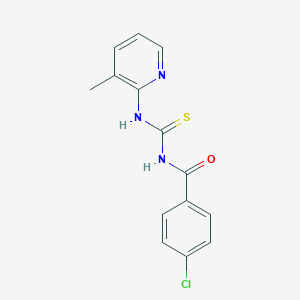 molecular formula C14H12ClN3OS B253039 4-chloro-N-[(3-methylpyridin-2-yl)carbamothioyl]benzamide 