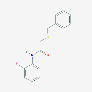 molecular formula C15H14FNOS B2530394 2-(benzylthio)-N-(2-fluorophenyl)acetamide CAS No. 599159-23-6