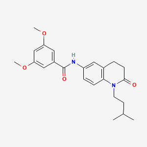 molecular formula C23H28N2O4 B2530397 N-(1-isopentyl-2-oxo-1,2,3,4-tetrahydroquinolin-6-yl)-3,5-dimethoxybenzamide CAS No. 941911-34-8