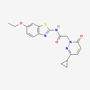 molecular formula C18H18N4O3S B2530398 2-(3-cyclopropyl-6-oxopyridazin-1(6H)-yl)-N-(6-ethoxybenzo[d]thiazol-2-yl)acetamide CAS No. 2034535-65-2