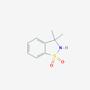 molecular formula C9H11NO2S B025304 2,3-二氢-3,3-二甲基-1,2-苯并异噻唑 1,1-二氧化物 CAS No. 102362-98-1