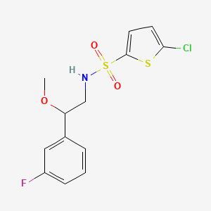 molecular formula C13H13ClFNO3S2 B2530402 5-chloro-N-(2-(3-fluorophenyl)-2-methoxyethyl)thiophene-2-sulfonamide CAS No. 1797722-13-4
