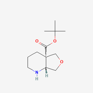 molecular formula C12H21NO3 B2530407 Tert-butyl (4aS,7aR)-2,3,4,5,7,7a-hexahydro-1H-furo[3,4-b]pyridine-4a-carboxylate CAS No. 2343964-00-9