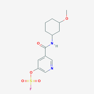 molecular formula C13H17FN2O5S B2530422 3-Fluorosulfonyloxy-5-[(3-methoxycyclohexyl)carbamoyl]pyridine CAS No. 2418649-97-3