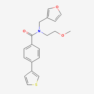 N-(furan-3-ylmethyl)-N-(2-methoxyethyl)-4-(thiophen-3-yl)benzamide