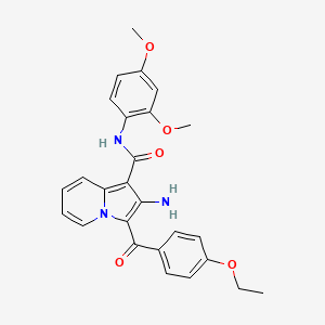 2-amino-N-(2,4-dimethoxyphenyl)-3-(4-ethoxybenzoyl)indolizine-1-carboxamide