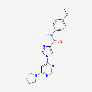 N~4~-(4-methoxyphenyl)-1-[6-(1-pyrrolidinyl)-4-pyrimidinyl]-1H-imidazole-4-carboxamide