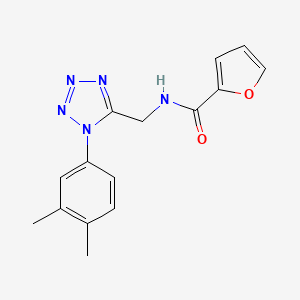 molecular formula C15H15N5O2 B2530435 N-((1-(3,4-dimethylphenyl)-1H-tetrazol-5-yl)methyl)furan-2-carboxamide CAS No. 920474-69-7