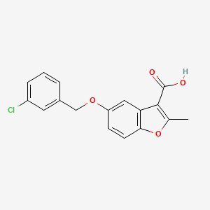 5-[(3-Chlorobenzyl)oxy]-2-methyl-1-benzofuran-3-carboxylic acid