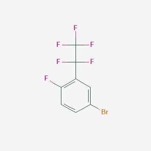 molecular formula C8H3BrF6 B2530443 5-Bromo-2-fluoro-1-(1,1,2,2,2-pentafluoroethyl)-benzene CAS No. 1447671-80-8