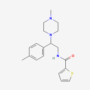 molecular formula C19H25N3OS B2530446 N-(2-(4-methylpiperazin-1-yl)-2-(p-tolyl)ethyl)thiophene-2-carboxamide CAS No. 898430-90-5