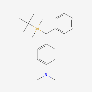 molecular formula C21H31NSi B2530456 4-[(tert-Butyldimethylsilyl)(phenyl)methyl]-N,N-dimethylaniline CAS No. 162088-03-1