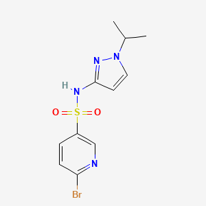 molecular formula C11H13BrN4O2S B2530459 6-bromo-N-[1-(propan-2-yl)-1H-pyrazol-3-yl]pyridine-3-sulfonamide CAS No. 2094289-36-6
