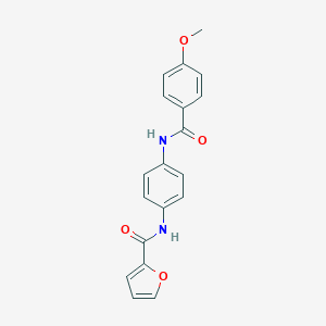 molecular formula C19H16N2O4 B253046 N-{4-[(4-methoxybenzoyl)amino]phenyl}-2-furamide 