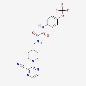 molecular formula C20H19F3N6O3 B2530461 N1-((1-(3-氰基吡嗪-2-基)哌啶-4-基)甲基)-N2-(4-(三氟甲氧基)苯基)草酰胺 CAS No. 1797576-85-2