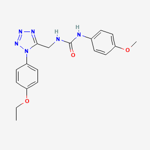 molecular formula C18H20N6O3 B2530466 1-((1-(4-ethoxyphenyl)-1H-tetrazol-5-yl)methyl)-3-(4-methoxyphenyl)urea CAS No. 951516-54-4