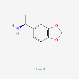 molecular formula C9H12ClNO2 B2530467 (S)-1-(苯并[d][1,3]二氧杂环-5-基)乙胺盐酸盐 CAS No. 1642301-09-4