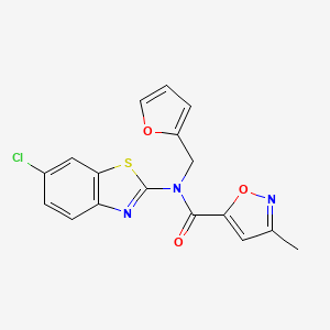 N-(6-chlorobenzo[d]thiazol-2-yl)-N-(furan-2-ylmethyl)-3-methylisoxazole-5-carboxamide