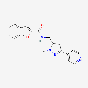 N-[(2-Methyl-5-pyridin-4-ylpyrazol-3-yl)methyl]-1-benzofuran-2-carboxamide