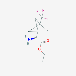 Ethyl (2S)-2-amino-2-[3-(trifluoromethyl)-1-bicyclo[1.1.1]pentanyl]acetate