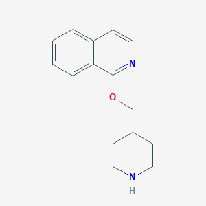 molecular formula C15H18N2O B2530477 1-[(Piperidin-4-yl)methoxy]isoquinoline CAS No. 1368324-75-7