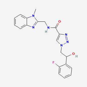 1-(2-(2-fluorophenyl)-2-hydroxyethyl)-N-((1-methyl-1H-benzo[d]imidazol-2-yl)methyl)-1H-1,2,3-triazole-4-carboxamide