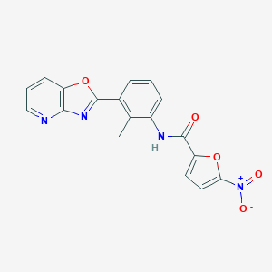 molecular formula C18H12N4O5 B253048 N-[2-methyl-3-([1,3]oxazolo[4,5-b]pyridin-2-yl)phenyl]-5-nitrofuran-2-carboxamide 
