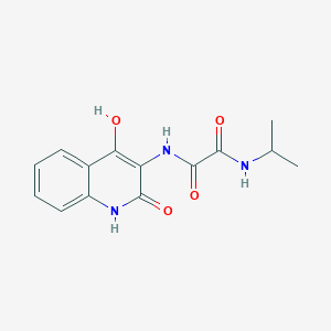 N-(4-hydroxy-2-oxo-1,2-dihydroquinolin-3-yl)-N'-(propan-2-yl)ethanediamide