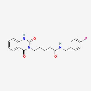 5-(2,4-dioxo-1H-quinazolin-3-yl)-N-[(4-fluorophenyl)methyl]pentanamide