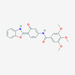 N-[(4E)-4-(3H-1,3-benzoxazol-2-ylidene)-3-oxocyclohexa-1,5-dien-1-yl]-3,4,5-trimethoxybenzamide