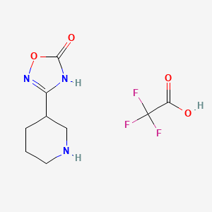 molecular formula C9H12F3N3O4 B2530501 3-Piperidin-3-yl-4H-1,2,4-oxadiazol-5-one;2,2,2-trifluoroacetic acid CAS No. 2416237-34-6