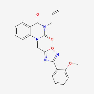 molecular formula C21H18N4O4 B2530510 3-allyl-1-((3-(2-methoxyphenyl)-1,2,4-oxadiazol-5-yl)methyl)quinazoline-2,4(1H,3H)-dione CAS No. 1207014-94-5