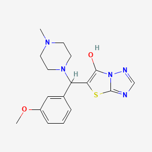 molecular formula C17H21N5O2S B2530514 5-((3-Methoxyphenyl)(4-methylpiperazin-1-yl)methyl)thiazolo[3,2-b][1,2,4]triazol-6-ol CAS No. 868220-42-2