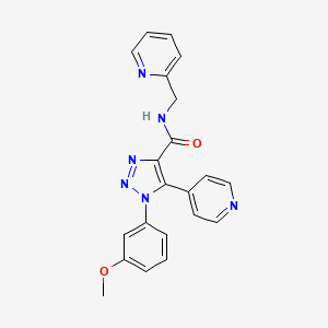 molecular formula C21H18N6O2 B2530515 1-(3-methoxyphenyl)-5-(pyridin-4-yl)-N-(pyridin-2-ylmethyl)-1H-1,2,3-triazole-4-carboxamide CAS No. 1326823-11-3