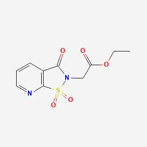 molecular formula C10H10N2O5S B2530519 Ethyl 2-(1,1,3-trioxo-2H,3H-1lambda6-[1,2]thiazolo[5,4-b]pyridin-2-yl)acetate CAS No. 174468-94-1