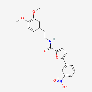 molecular formula C21H20N2O6 B2530520 N-[2-(3,4-dimethoxyphenyl)ethyl]-5-(3-nitrophenyl)furan-2-carboxamide CAS No. 618419-38-8
