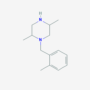 molecular formula C14H22N2 B2530528 2,5-Dimethyl-1-(2-methylbenzyl)piperazine CAS No. 1267398-03-7